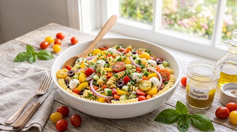 15-Minute Pasta Salad (No Cooking!) — Easy, Fresh & Meal-Prep Friendly
